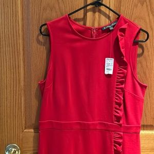 Red sleeveless dress. Size L